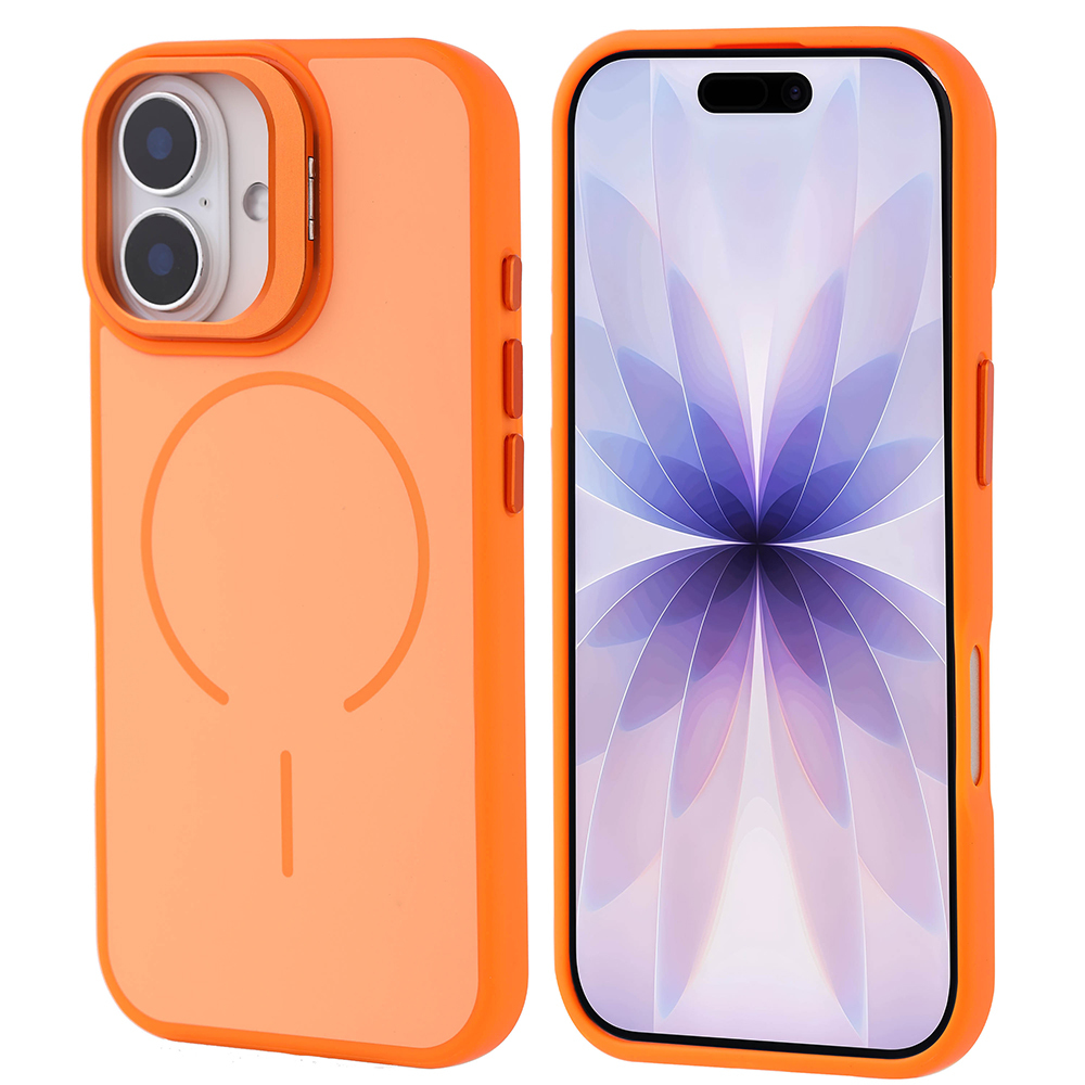 Apple iPhone 17 Kılıf M-safe Şarj Özellikli Kamera Standlı Zore Notron Kapak - 5