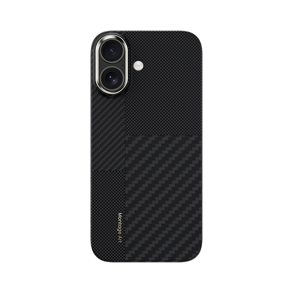 Apple iPhone 17 Kılıf M-safe Şarj Özellikli Karbon Fiber Benks Montage ArmorAir Kevlar Kapak - 1