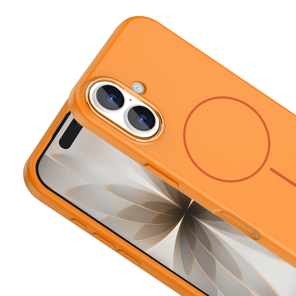 Apple iPhone 17 Kılıf M-Safe Şarj Özellikli Metal Kamera Çerçeveli Zore Edi Silikon Kapak - 16