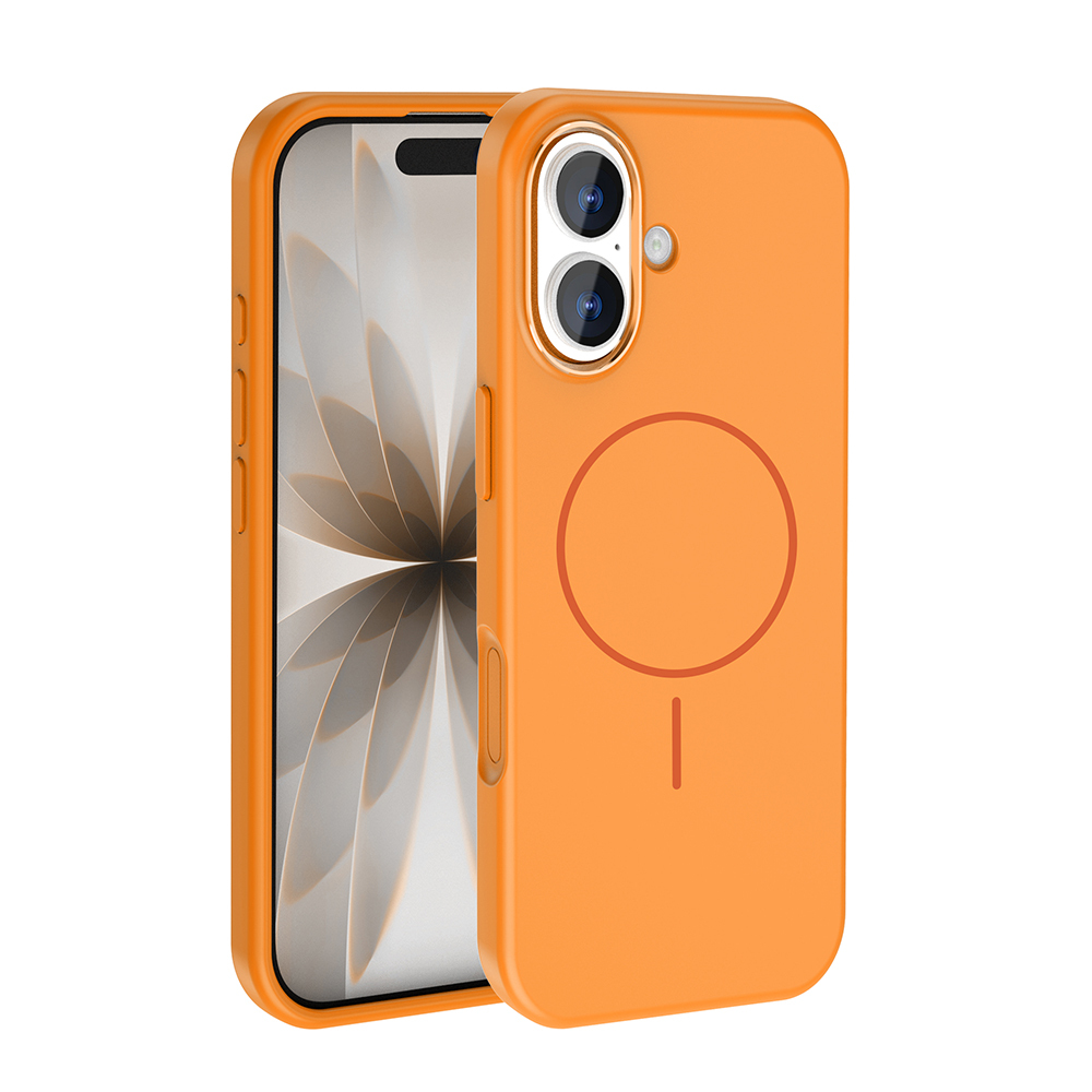 Apple iPhone 17 Kılıf M-Safe Şarj Özellikli Metal Kamera Çerçeveli Zore Edi Silikon Kapak - 4
