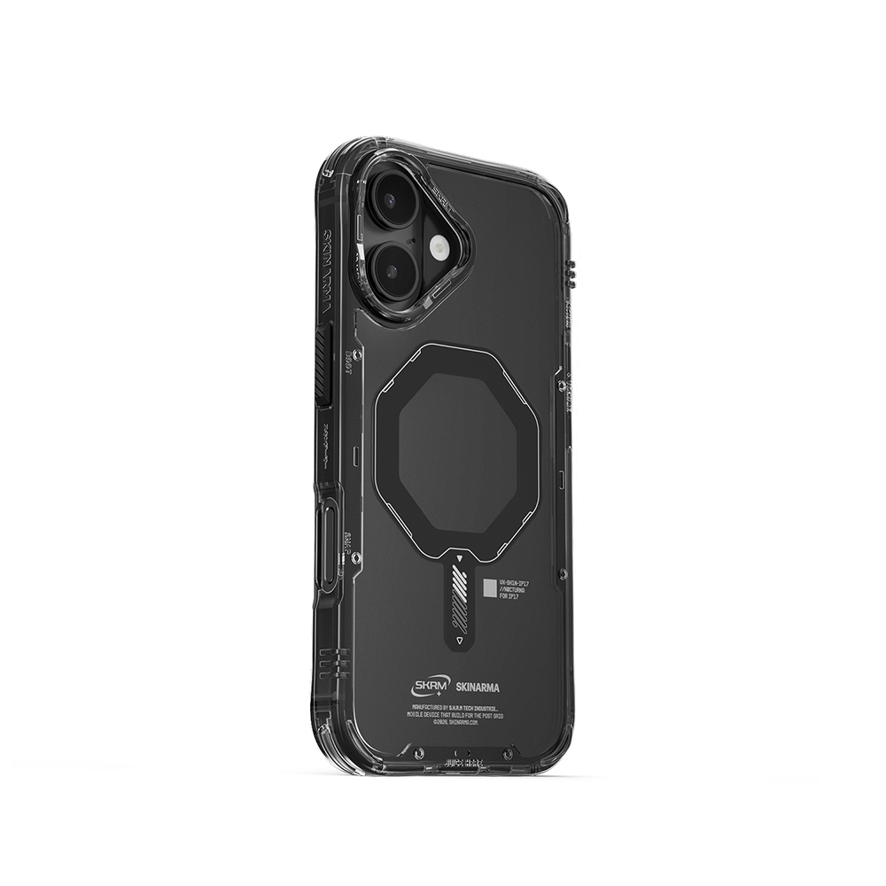 Apple iPhone 17 Kılıf M-safe Şarj Özellikli Şeffaf Airbag Tasarımlı Skinarma Saido Mag-Charge Kapak - 3