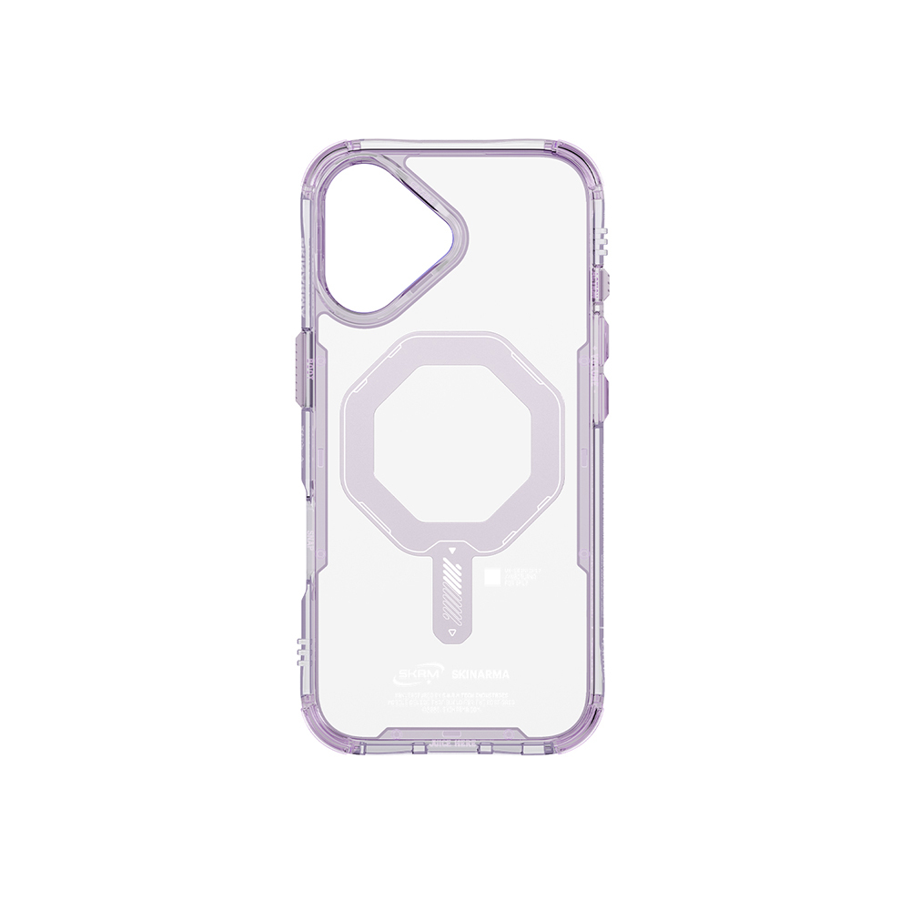 Apple iPhone 17 Kılıf M-safe Şarj Özellikli Şeffaf Airbag Tasarımlı Skinarma Saido Mag-Charge Kapak - 8