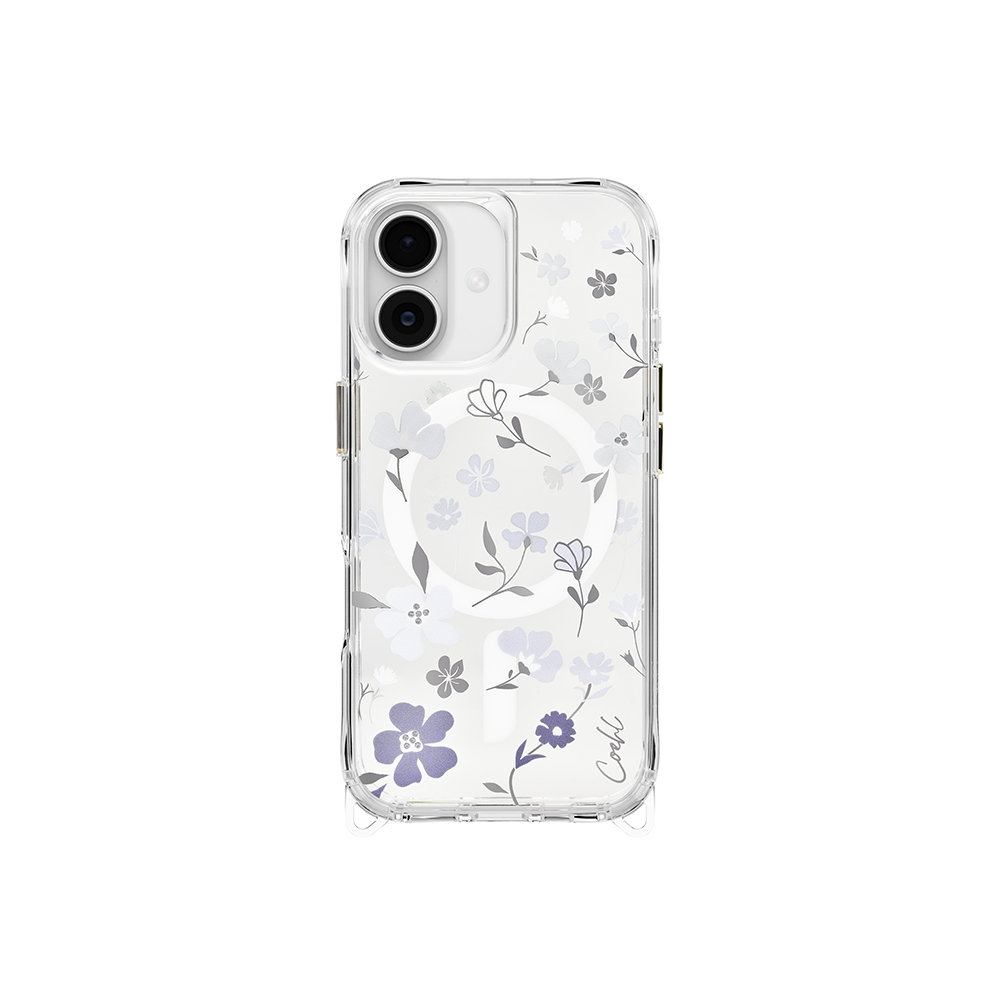 Apple iPhone 17 Kılıf M-safe Şarj Özellikli Şeffaf Arka Yüzey Çiçekli Coehl Amara Kapak - 2
