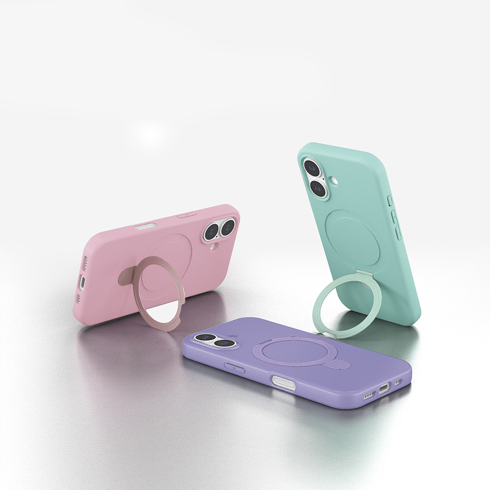 Apple iPhone 17 Kılıf M-safe Şarj Özellikli Standlı Zore Samara Kapak - 11