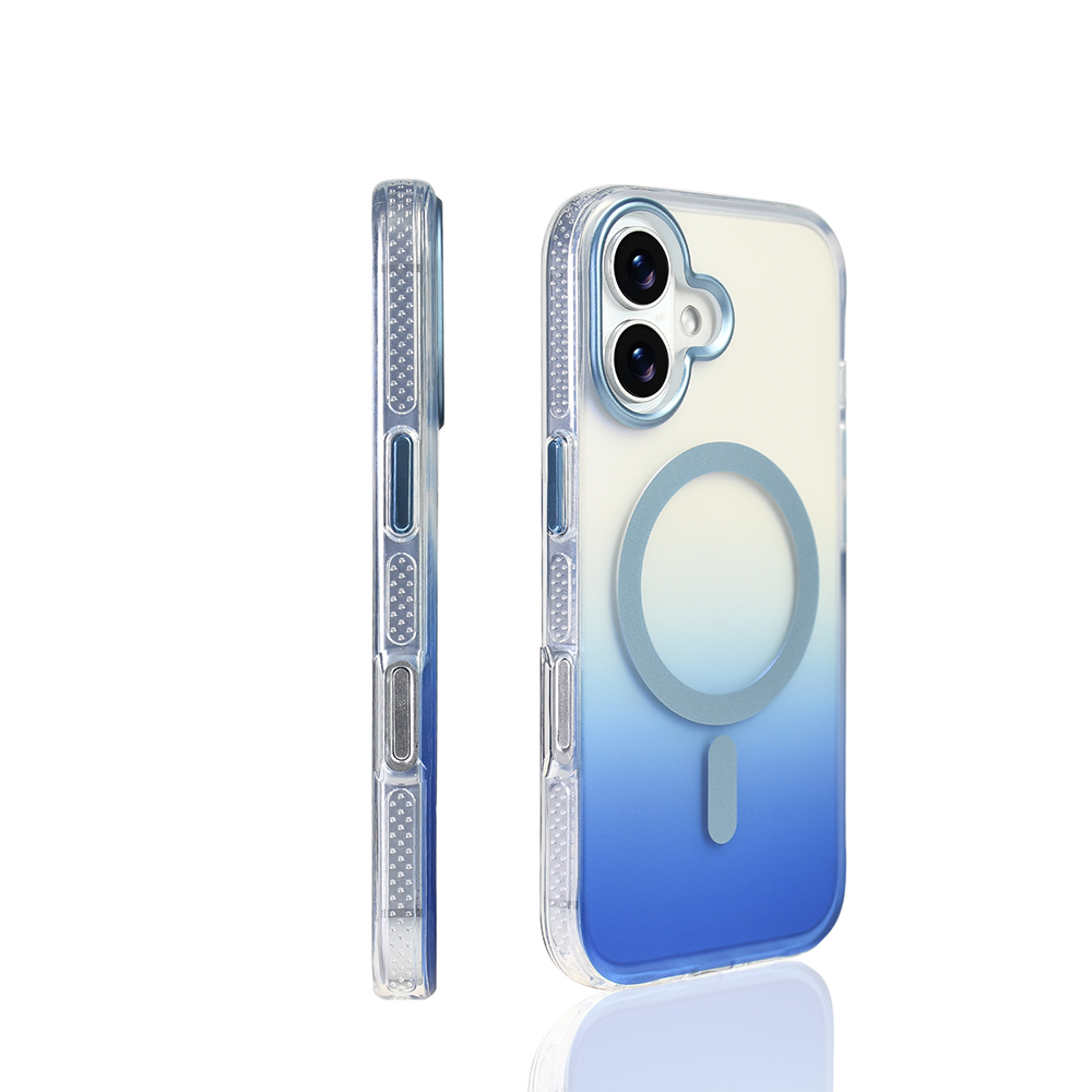 Apple iPhone 17 Kılıf M-safe Şarj Özellikli Transparan Renk Geçişli Zore Toros Kapak - 9