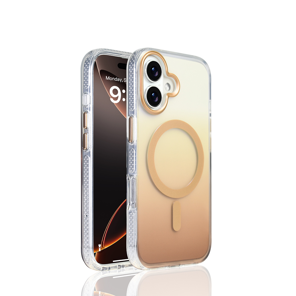 Apple iPhone 17 Kılıf M-safe Şarj Özellikli Transparan Renk Geçişli Zore Toros Kapak - 1