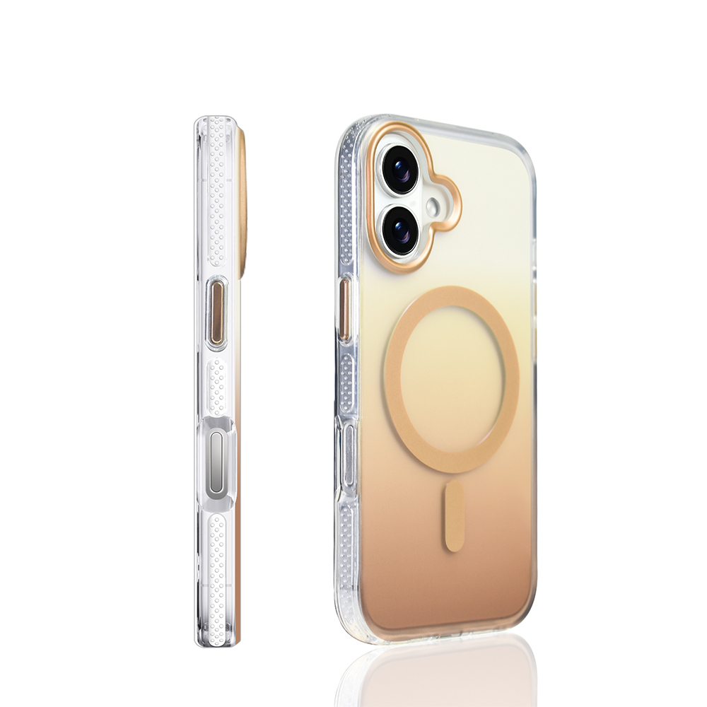 Apple iPhone 17 Kılıf M-safe Şarj Özellikli Transparan Renk Geçişli Zore Toros Kapak - 7