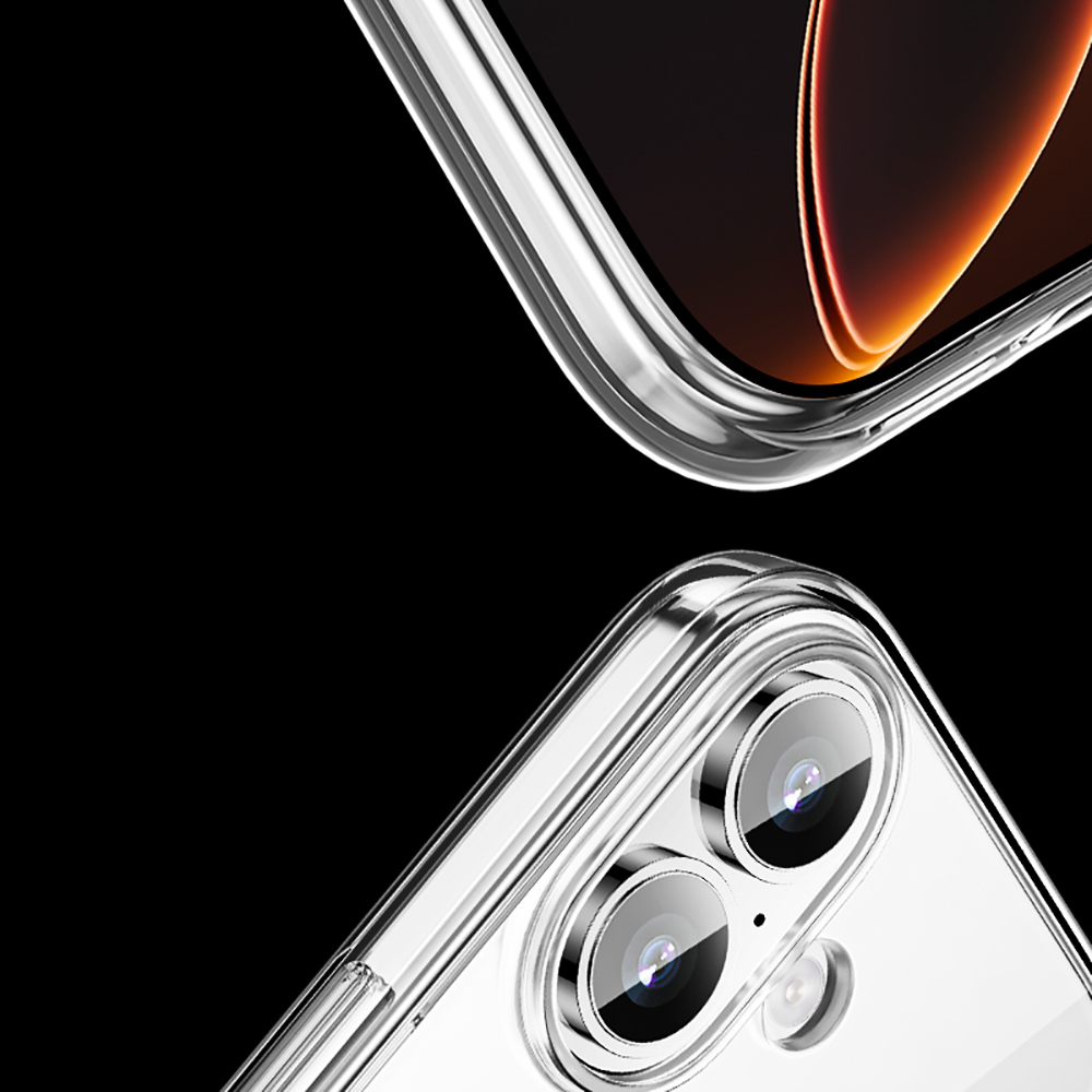 Apple iPhone 17 Kılıf M-safe Şarj Özellikli Transparan Sert PC Wlons Pita Kapak - 5