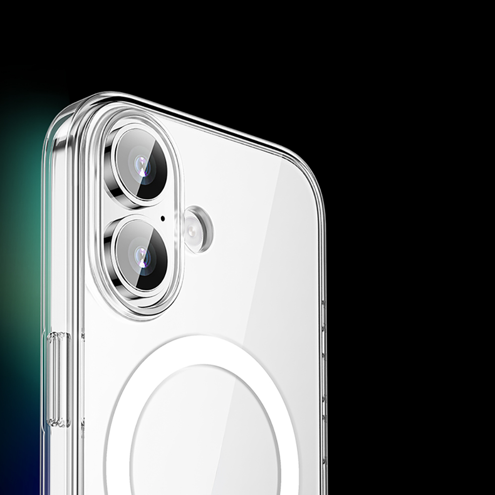 Apple iPhone 17 Kılıf M-safe Şarj Özellikli Transparan Sert PC Wlons Pita Kapak - 6