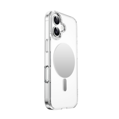 Apple iPhone 17 Kılıf M-safe Şarj Özellikli Wiwu MCC-701 Aynalı Pro Serisi Sert PC Kapak Şeffaf