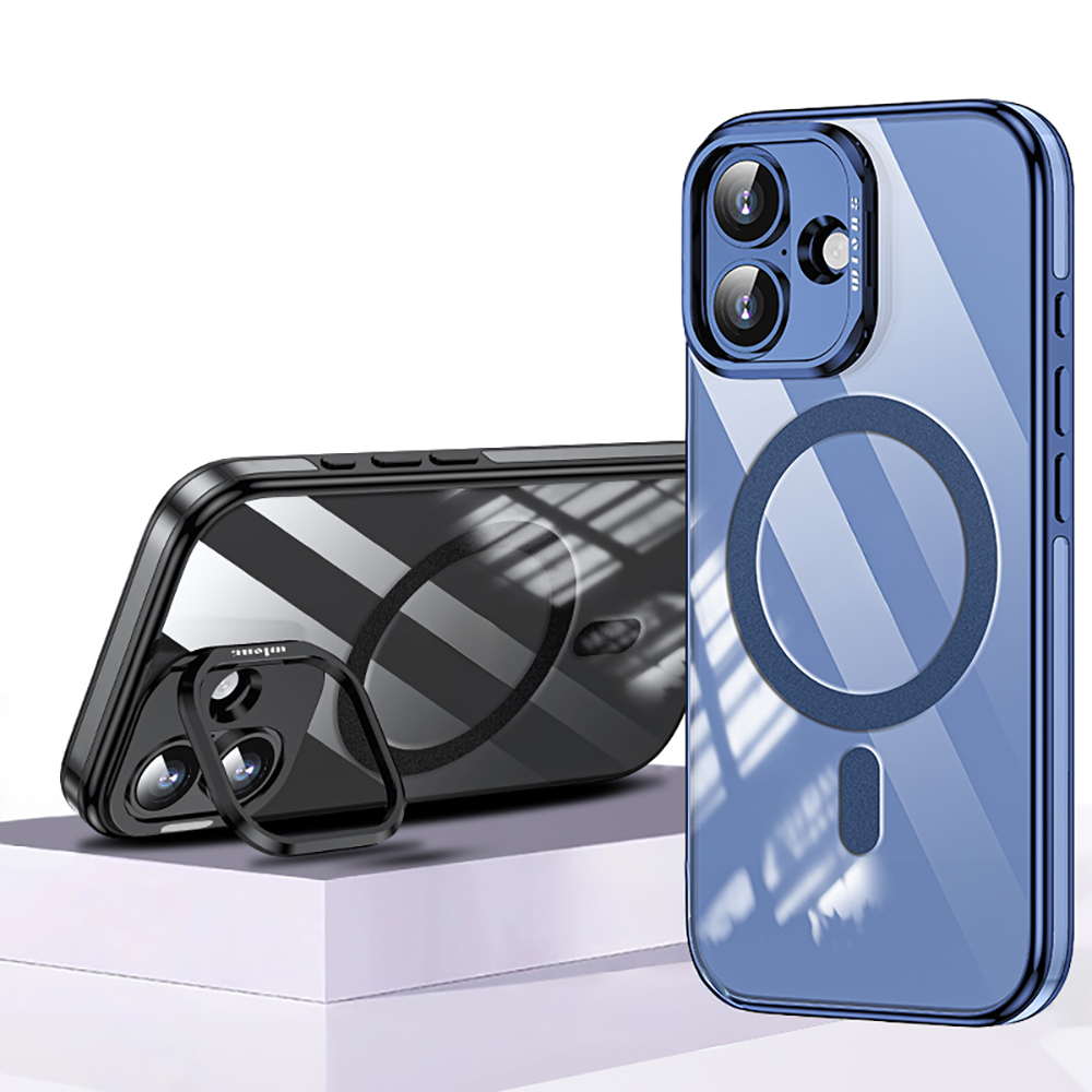 Apple iPhone 17 Kılıf M-safe Şarj Özellikli Wlons Standlı Efsane Kapak - 14