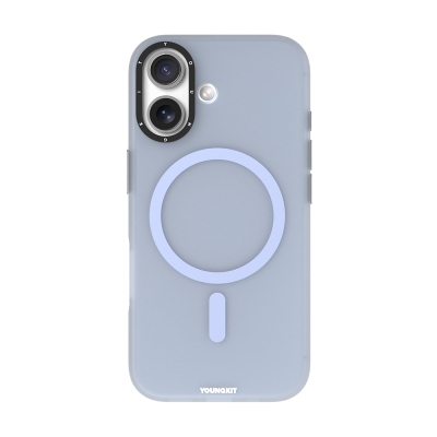 Apple iPhone 17 Kılıf M-safe Şarj Özellikli Youngkit Hidden Sand Serisi Kapak Mavi