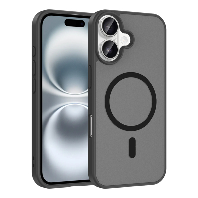 Apple iPhone 17 Kılıf M-safe Şarj Özellikli Zore Babet Kapak Siyah