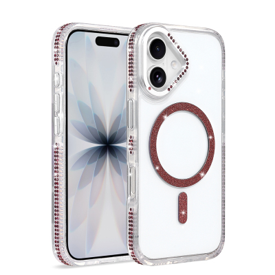 Apple iPhone 17 Kılıf M-safe Şarj Özellikli Zore Tera Silikon Kapak Mürdüm