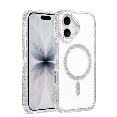 Apple iPhone 17 Kılıf M-safe Şarj Özellikli Zore Tera Silikon Kapak Şeffaf