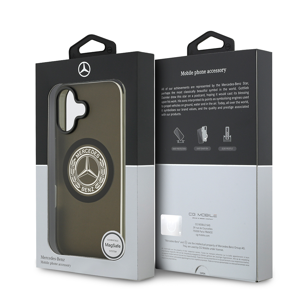 Apple iPhone 17 Kılıf Mercedes Benz Orjinal Lisanslı M-safe Şarj Özellikli Buzlu PC Nostaljik Yıldız Dizayn Kapak - 16