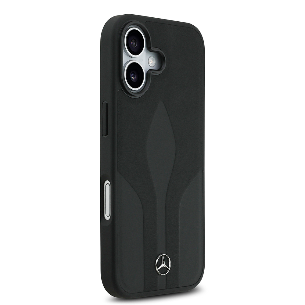 Apple iPhone 17 Kılıf Mercedes Benz Orjinal Lisanslı M-safe Şarj Özellikli Dokulu Desenli Deri Kapak - 5