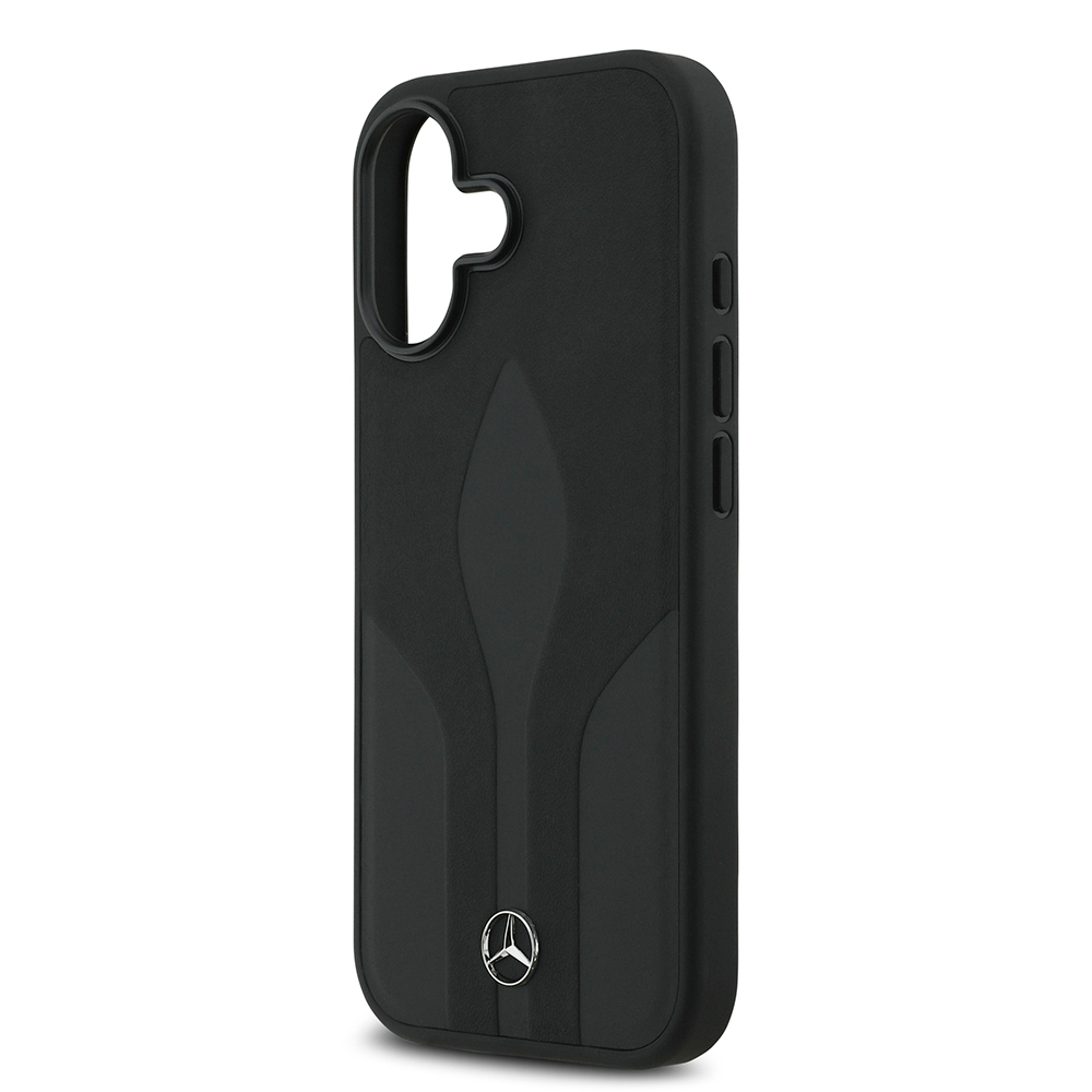 Apple iPhone 17 Kılıf Mercedes Benz Orjinal Lisanslı M-safe Şarj Özellikli Dokulu Desenli Deri Kapak - 7