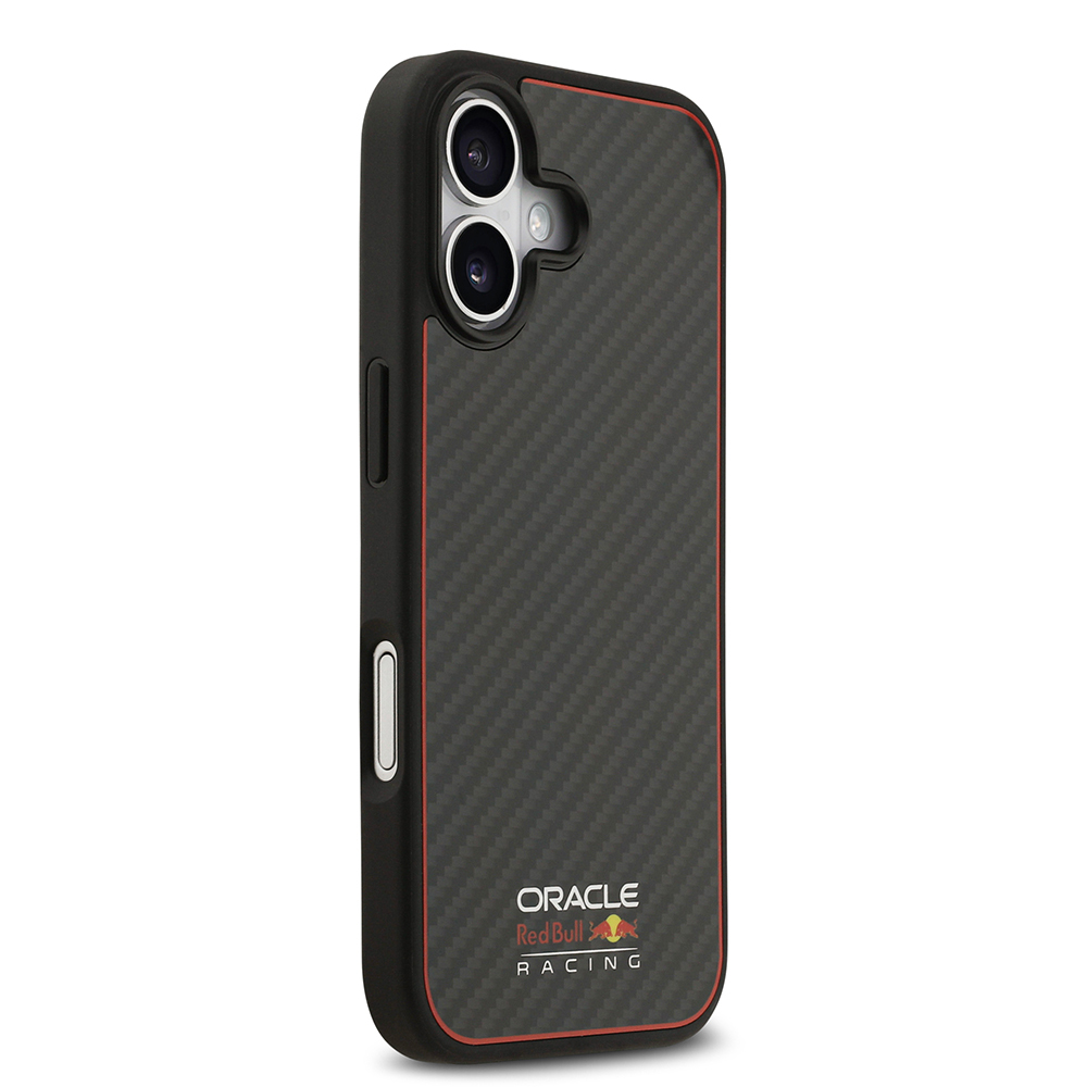 Apple iPhone 17 Kılıf Redbull Orjinal Lisanslı M-safe Şarj Özellikli Karbon Fiber Parlayan Logolu Kevlar Kapak - 6