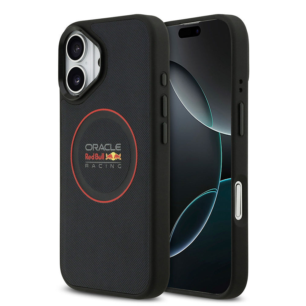 Apple iPhone 17 Kılıf Redbull Orjinal Lisanslı M-safe Şarj Özellikli Kırmızı Halka ve Logo Kabartmalı PU Deri Kapak - 1