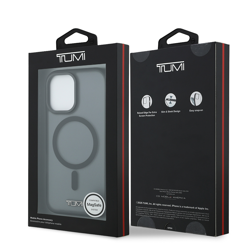 Apple iPhone 17 Kılıf TUMI Orjinal Lisanslı M-safe Şarj Özellikli Buzlu Transparan Kapak - 9