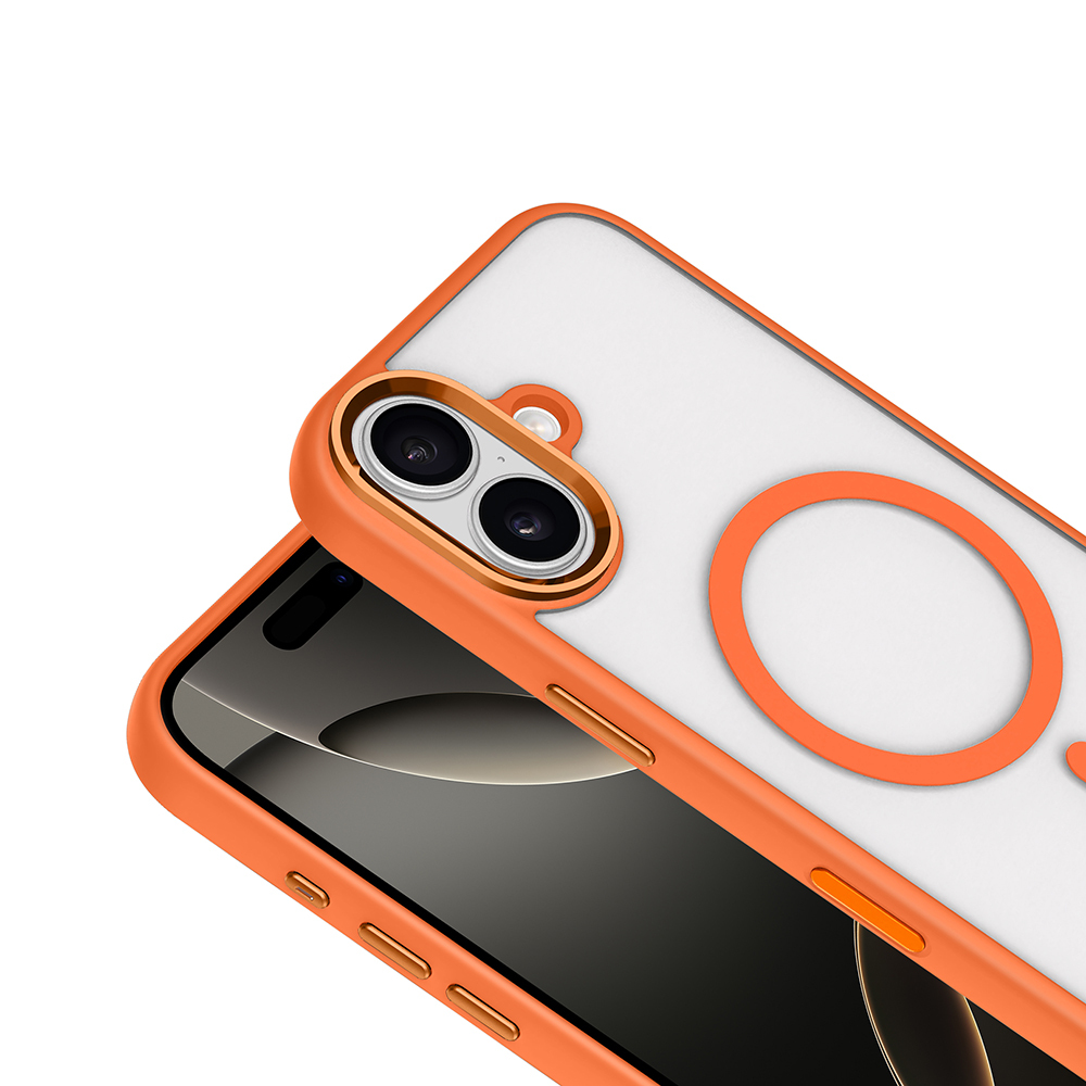 Apple iPhone 17 Kılıf Wireless Şarj Özellikli Zore Krom M-safe Silikon Kapak - 14
