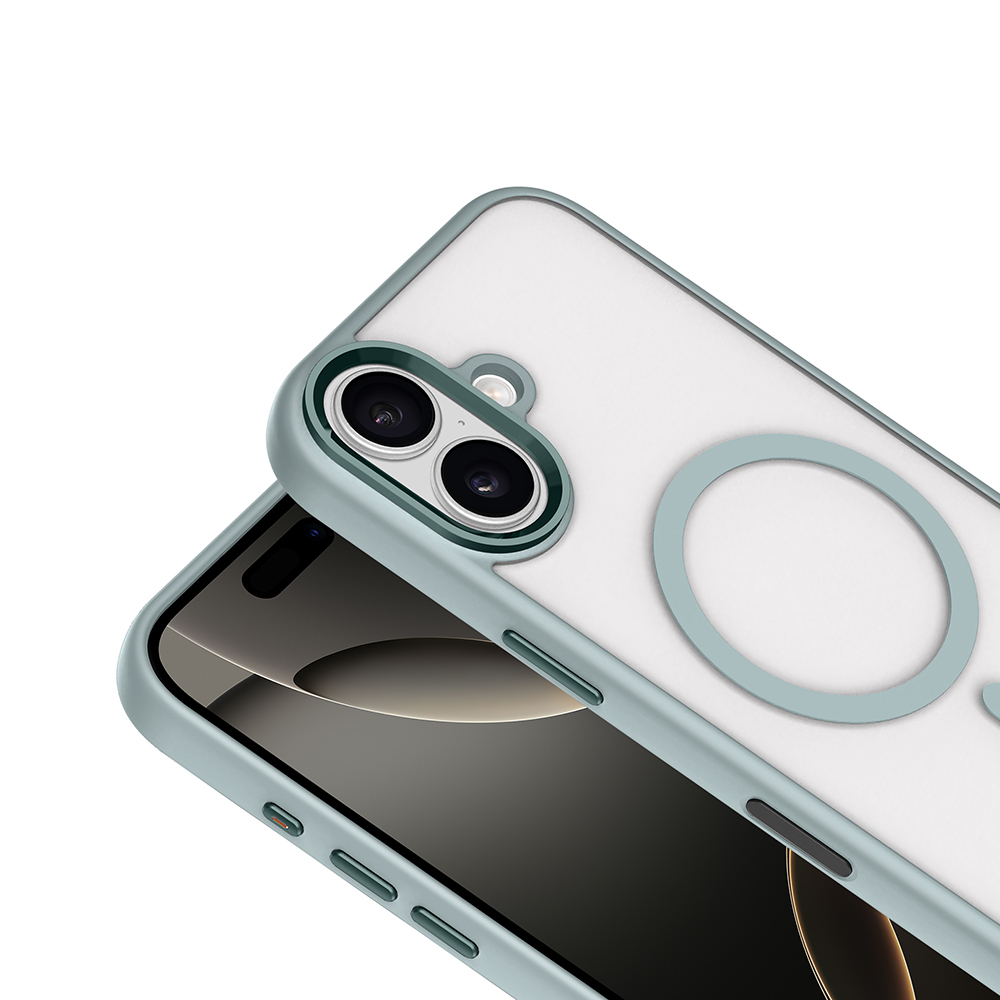 Apple iPhone 17 Kılıf Wireless Şarj Özellikli Zore Krom M-safe Silikon Kapak - 15
