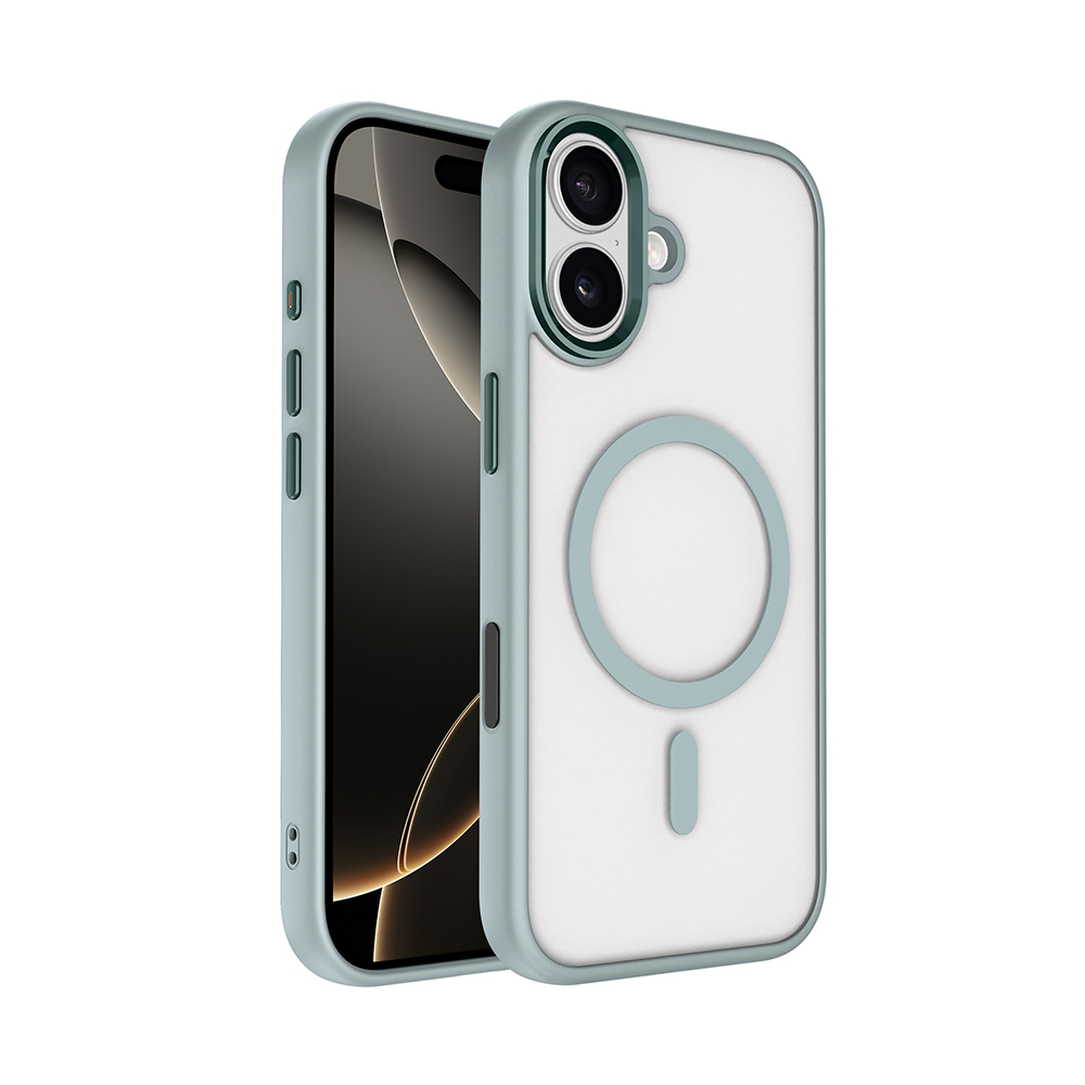 Apple iPhone 17 Kılıf Wireless Şarj Özellikli Zore Krom M-safe Silikon Kapak - 5