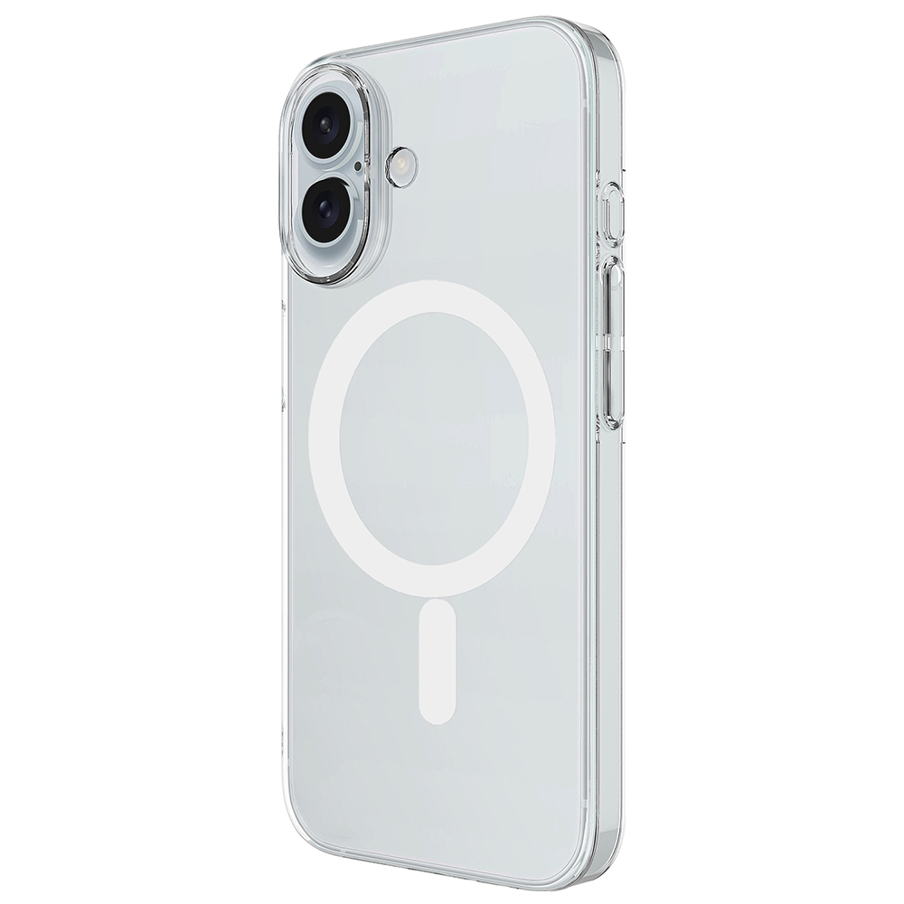 Apple iPhone 17 Kılıf Zore M-safe Şarj Özellikli Şeffaf Kamera Çerçeveli Porto Kapak - 3
