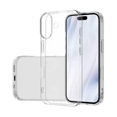 Apple iPhone 17 Kılıf Zore Süper Silikon Kapak Şeffaf