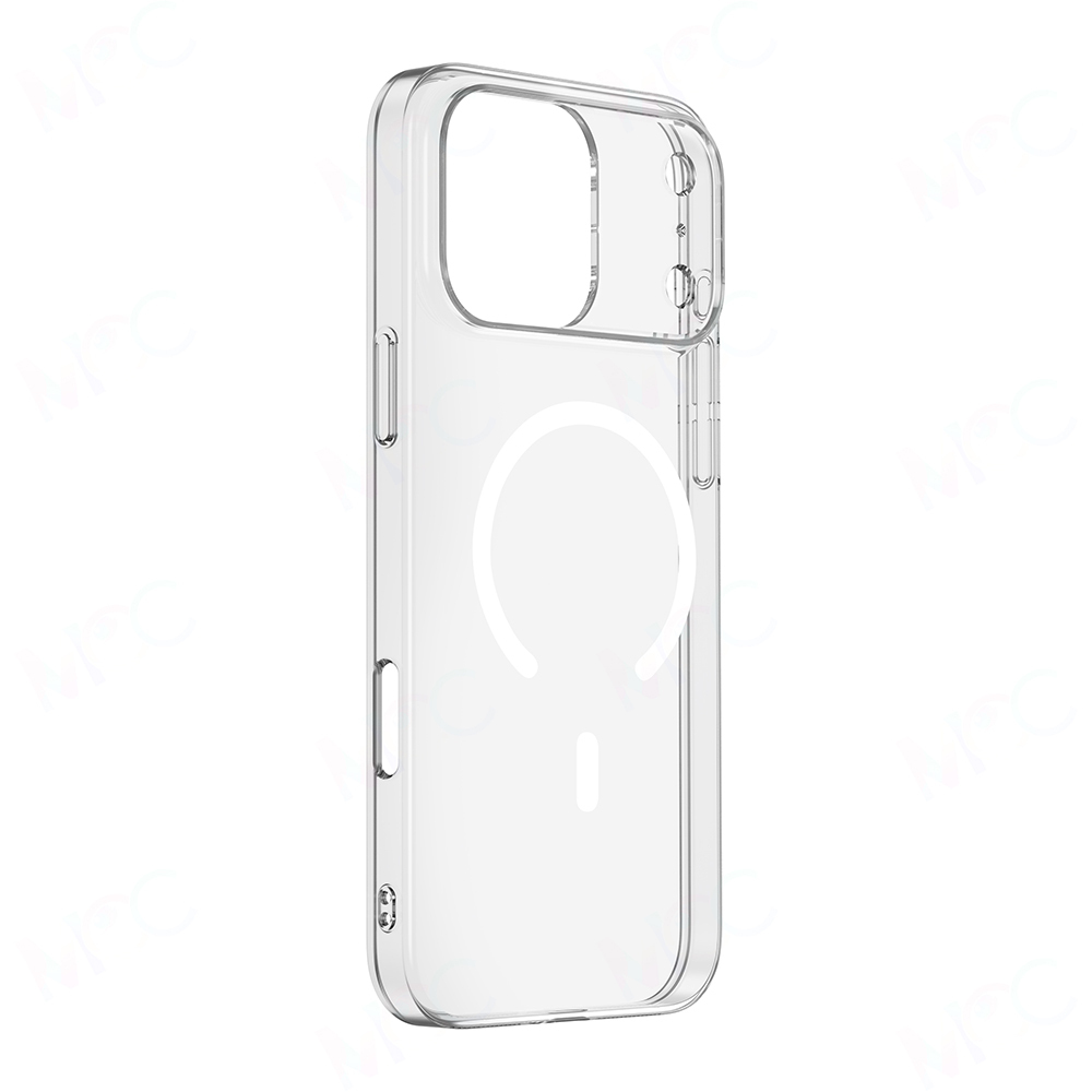 Apple iPhone 17 Pro Camera Protected M-Safe Charging Enabled Transparent Zore London Hard PC Case - 4