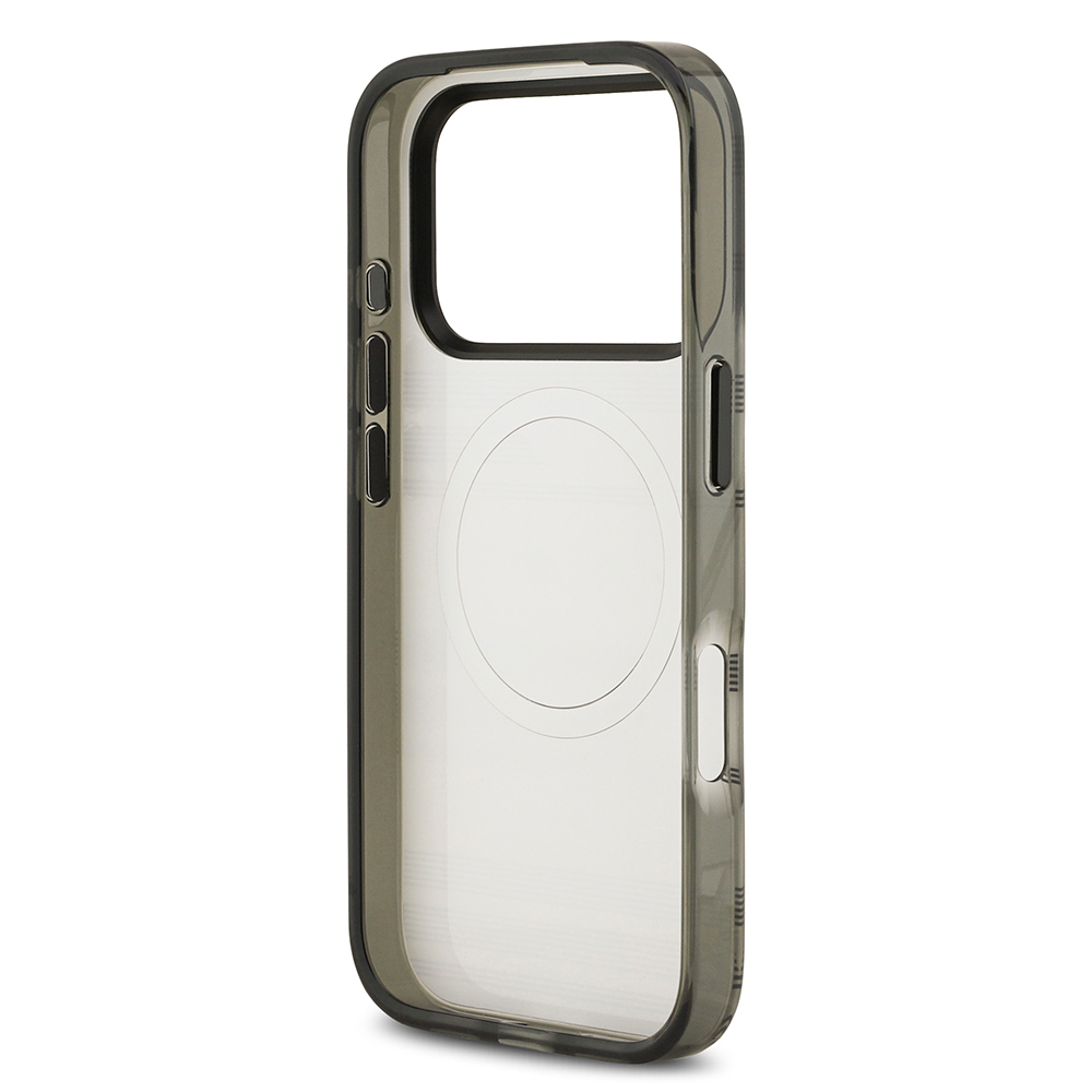 Apple iPhone 17 Pro Case BMW Original Licensed M-Safe Charging Feature Metal Camera Button Horizontal Stripe M Design Cover - 17