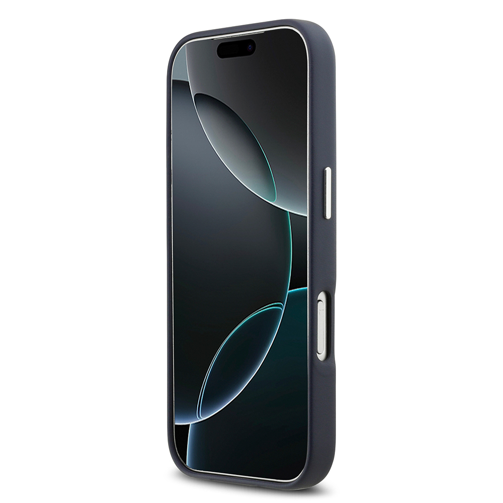 Apple iPhone 17 Pro Case BMW Original Licensed M-Safe Charging Feature Metal Logo Full Cover Leather Cover - 23