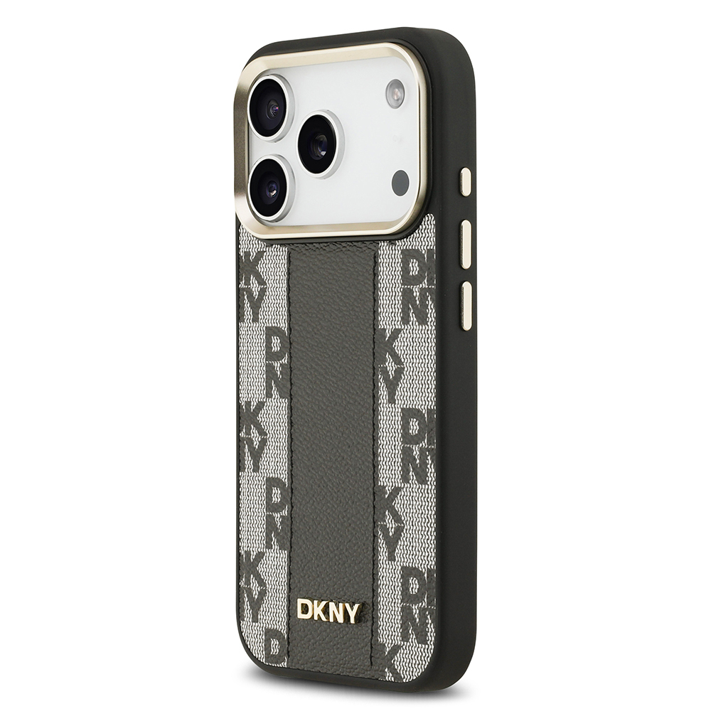 Apple iPhone 17 Pro Case DKNY Original Licensed M-safe Charging Feature 3D Printed Checkered Pattern Cover - 10