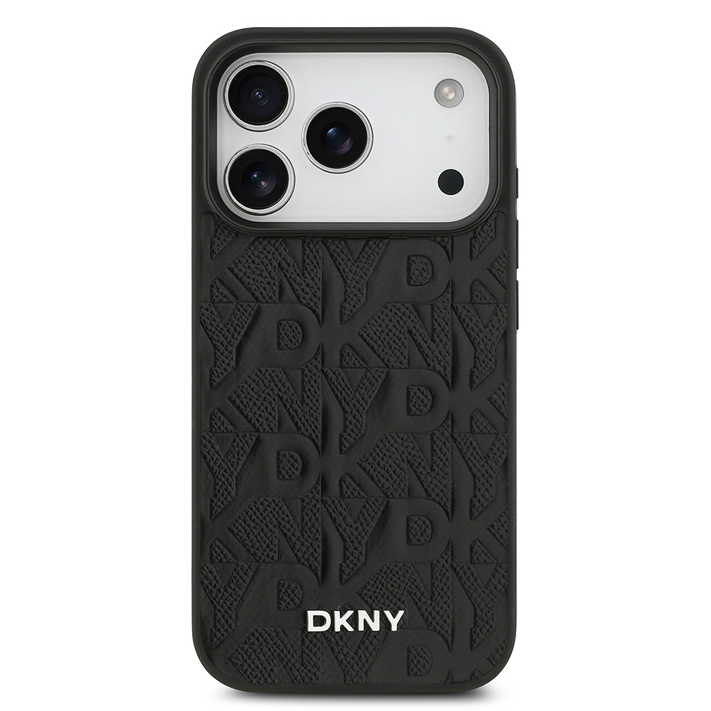 Apple iPhone 17 Pro Case DKNY Original Licensed M-safe Charging Feature 3D Printed Grid Pattern Cover - 12