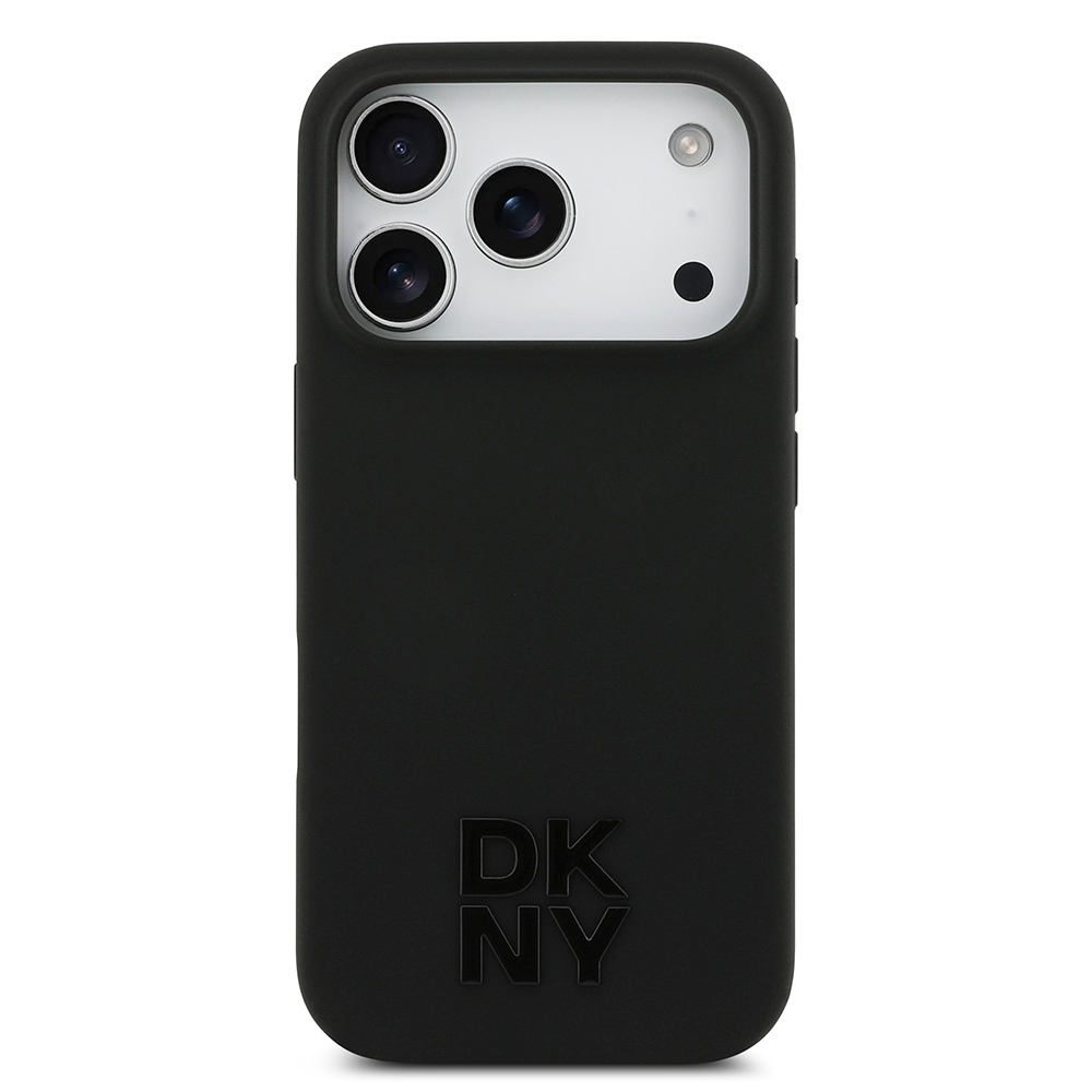 Apple iPhone 17 Pro Case DKNY Original Licensed M-Safe Charging Feature Metal Logo Silicone Cover - 5