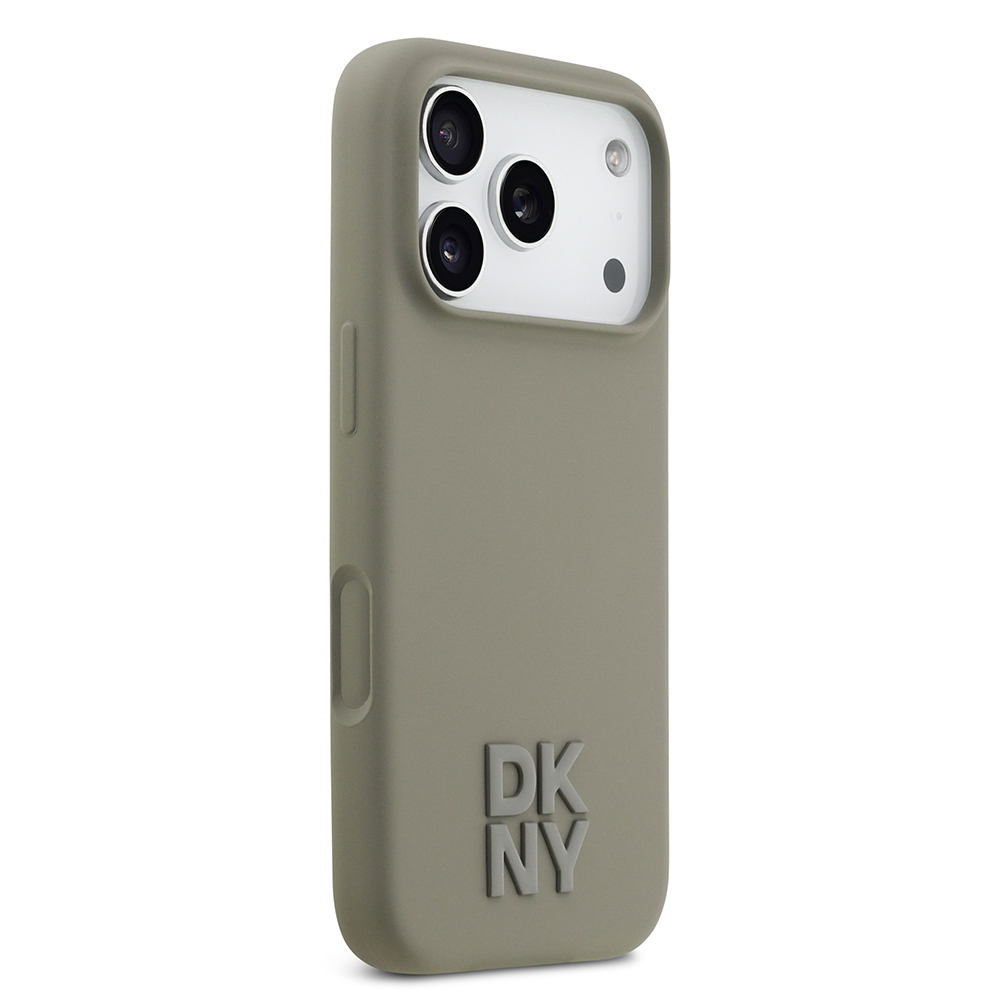 Apple iPhone 17 Pro Case DKNY Original Licensed M-Safe Charging Feature Metal Logo Silicone Cover - 13