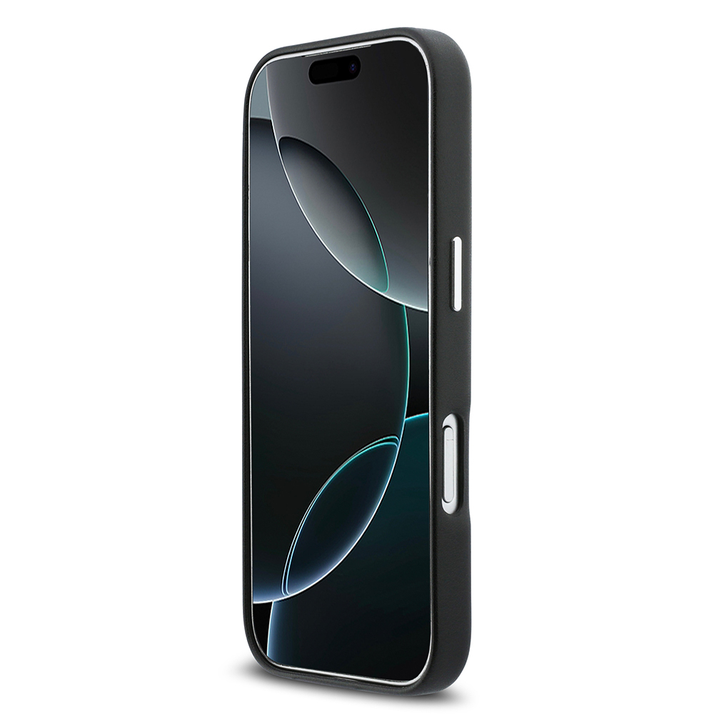 Apple iPhone 17 Pro Case DKNY Original Licensed M-safe Charging Feature PU Large Vertical Logo Cover - 15