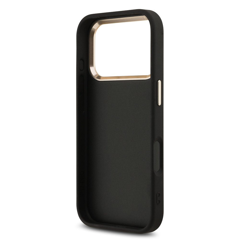 Apple iPhone 17 Pro Case Guess Original Licensed 4G Large Metal Camera Frame and Logo Glitter Cover - 18