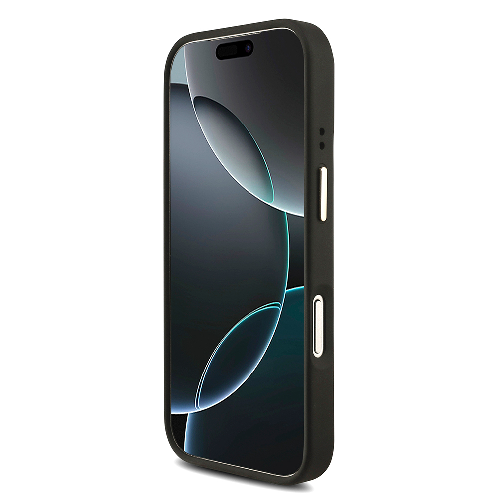 Apple iPhone 17 Pro Case Guess Original Licensed 4G Large Metal Logo Thick Strap Cover - 6