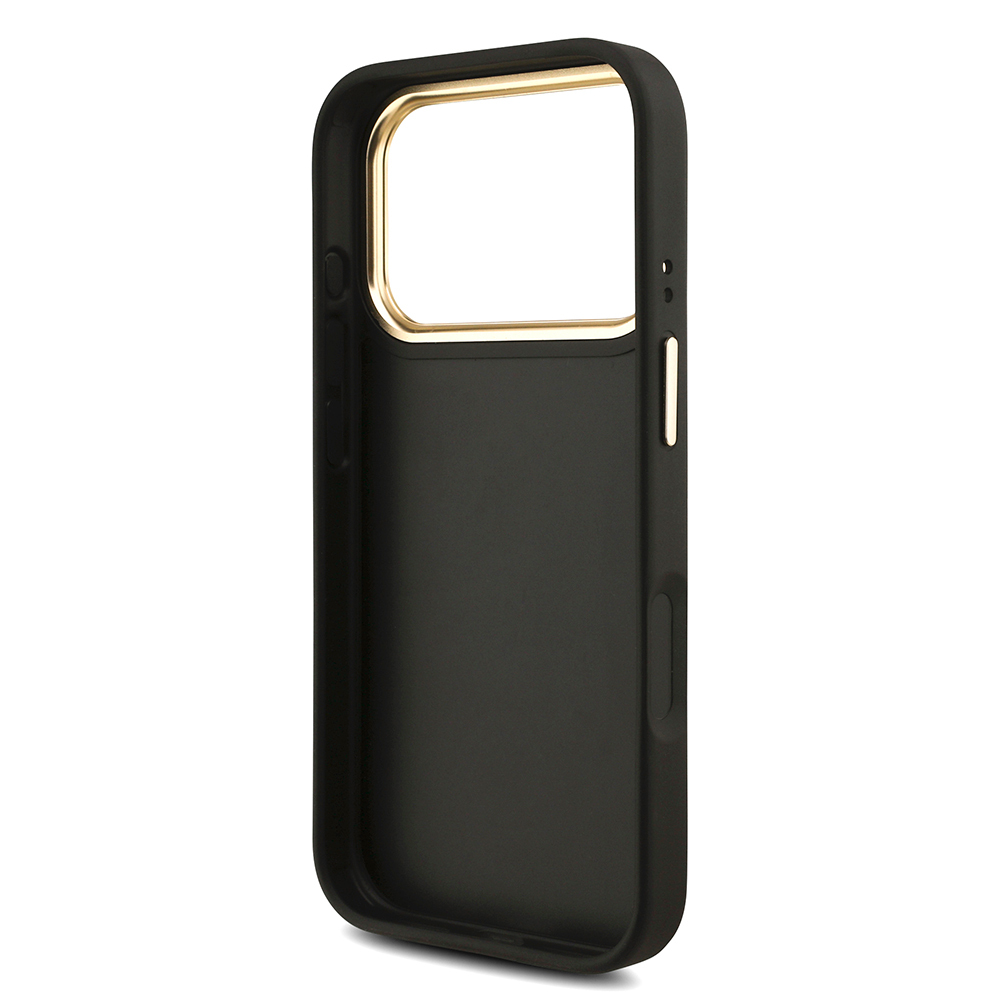 Apple iPhone 17 Pro Case Guess Original Licensed 4G Large Metal Logo Thick Strap Cover - 8
