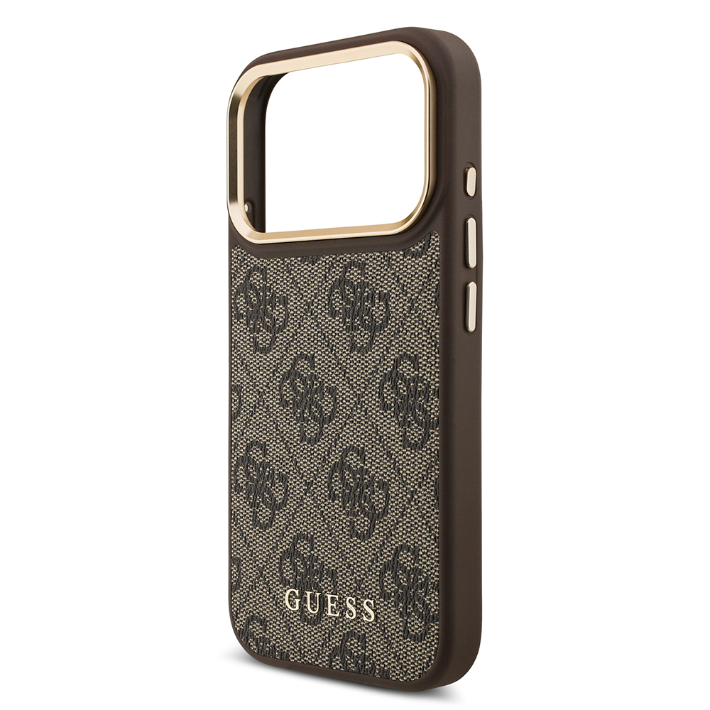 Apple iPhone 17 Pro Case Guess Original Licensed M-safe Charging Case with Strap and 4G Logo Card Holder - 18