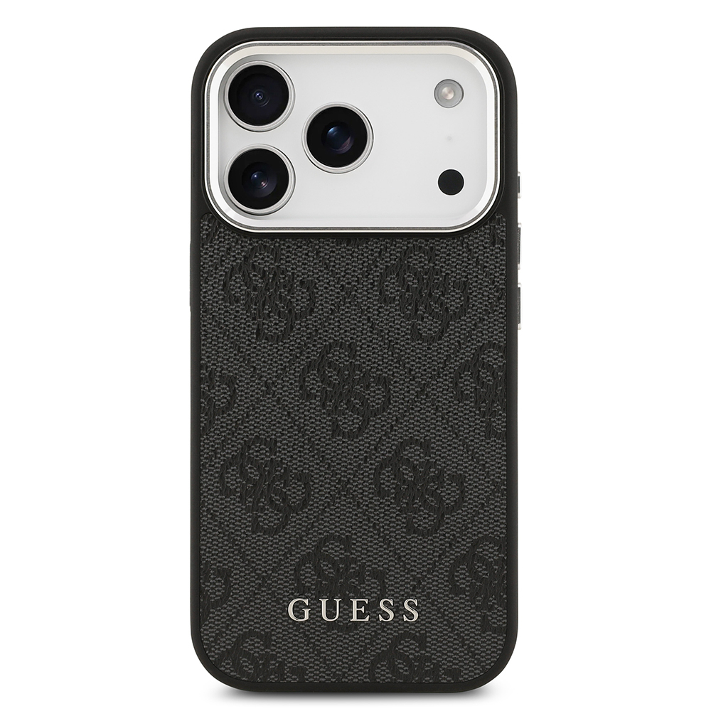 Apple iPhone 17 Pro Case Guess Original Licensed M-safe Charging Feature 4G Classic Text Logo Cover - 5