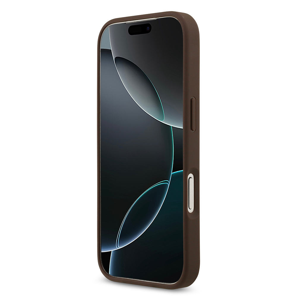 Apple iPhone 17 Pro Case Guess Original Licensed M-safe Charging Feature Circle Classic Cover with Text Logo - 14