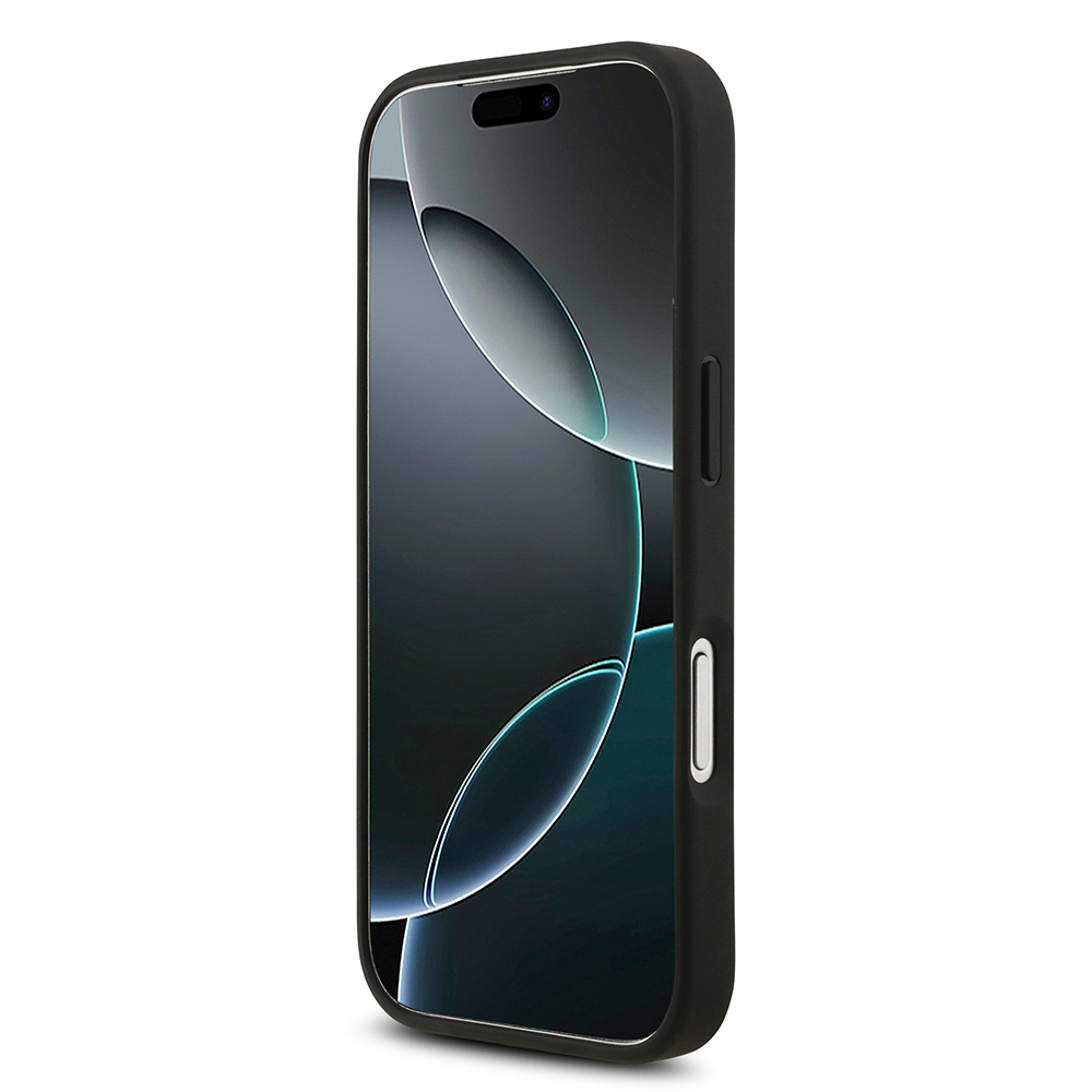 Apple iPhone 17 Pro Case Guess Original Licensed M-safe Charging Feature Circle Classic Cover with Text Logo - 20