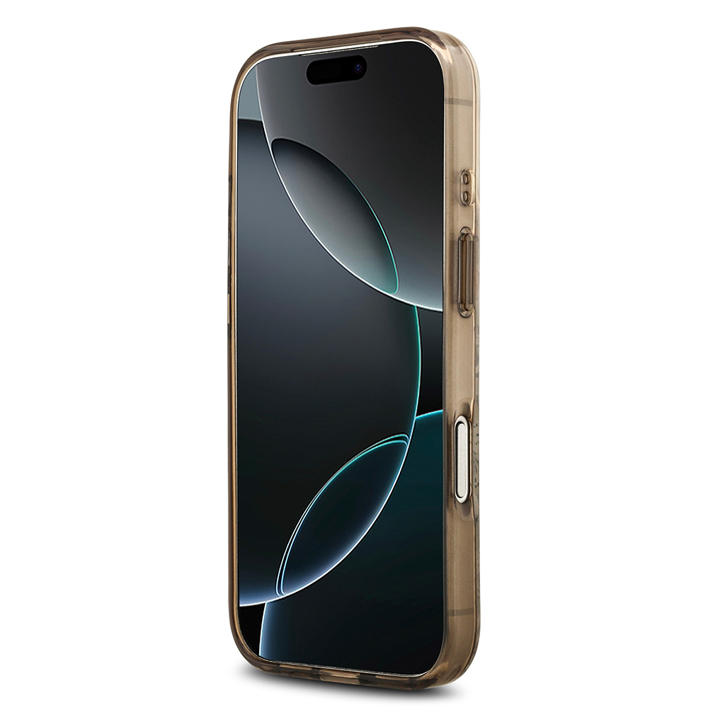 Apple iPhone 17 Pro Case Guess Original Licensed M-safe Charging Feature Flower Tonal Circle Cover - 15