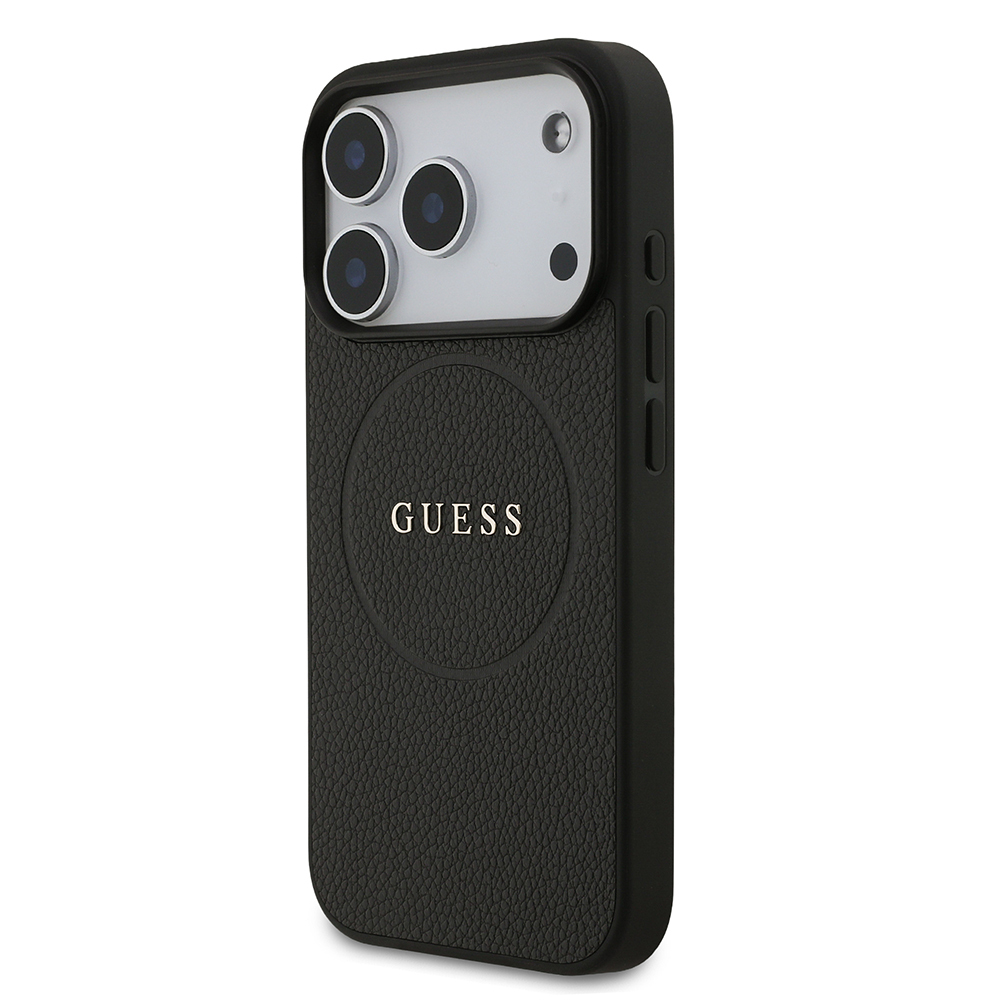 Apple iPhone 17 Pro Case Guess Original Licensed M-safe Charging Feature Logo PU Leather Cover - 3