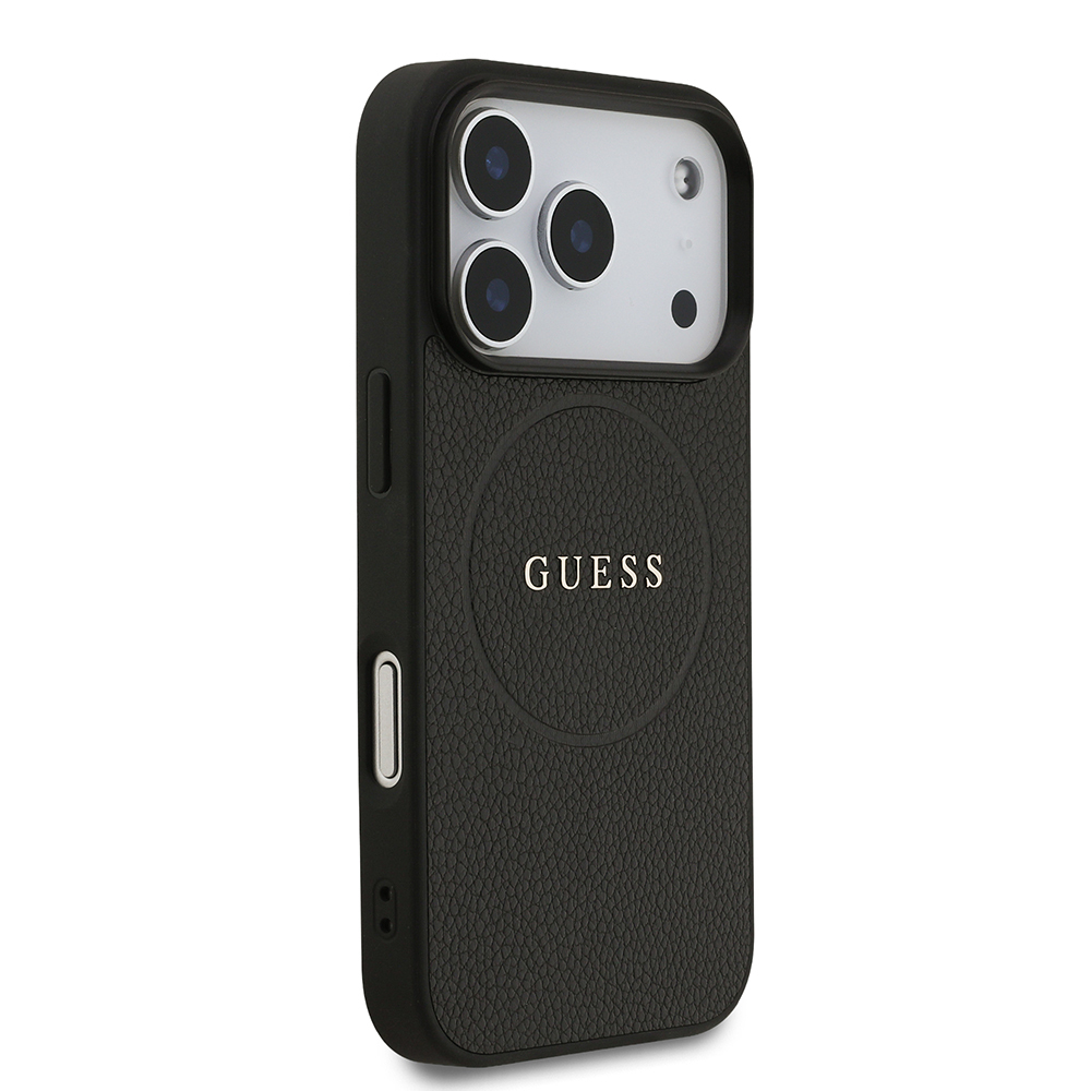 Apple iPhone 17 Pro Case Guess Original Licensed M-safe Charging Feature Logo PU Leather Cover - 5