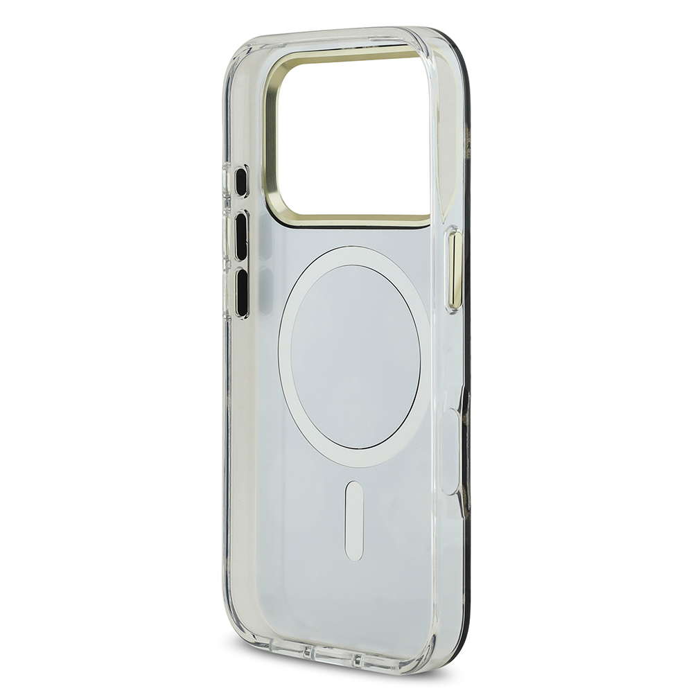 Apple iPhone 17 Pro Case Guess Original Licensed Metal Camera Frame Glitter Mirror Cover - 9