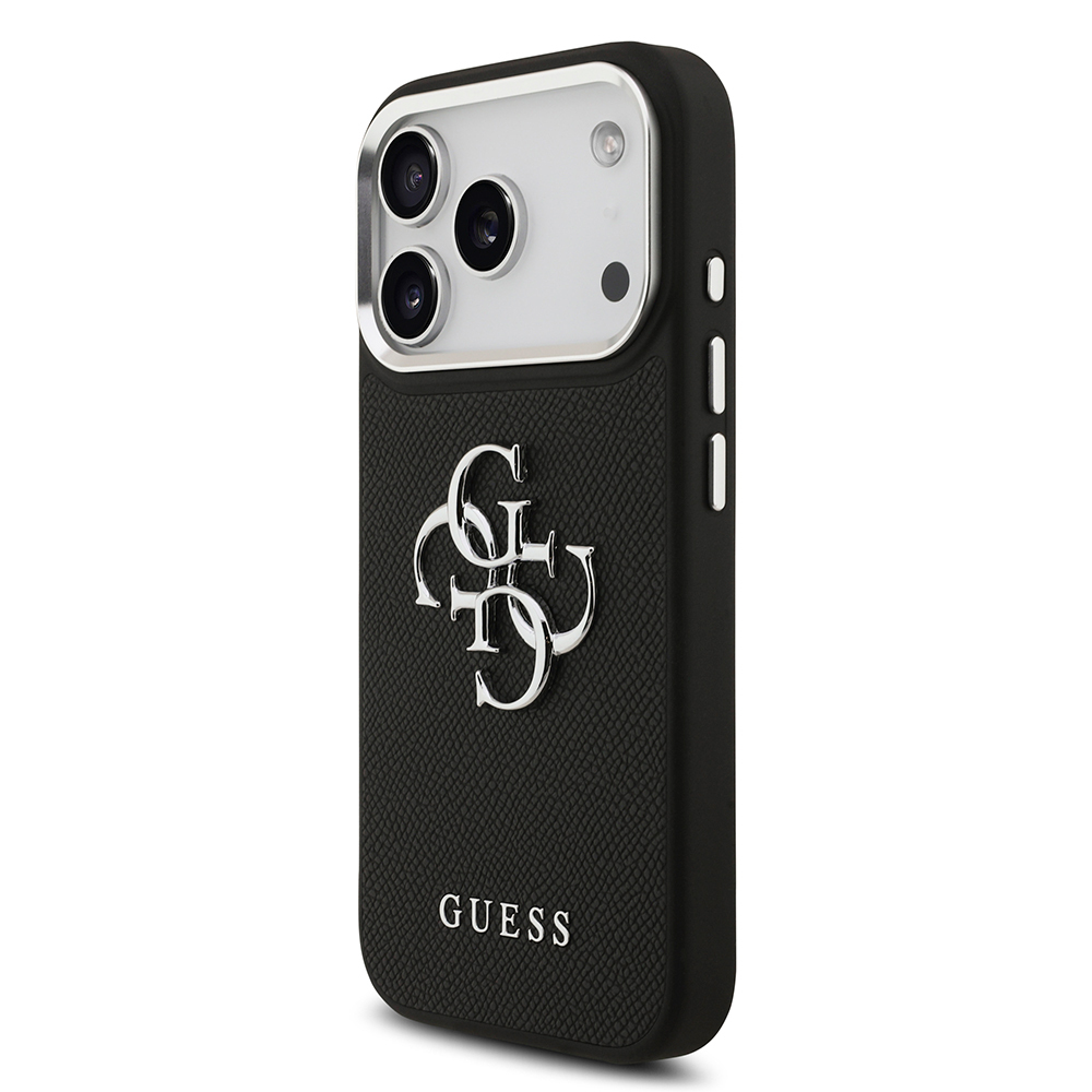 Apple iPhone 17 Pro Case Guess Original Licensed PU Leather 4G Large Metal Logo Design Cover - 3